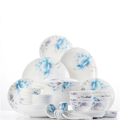 美女黄色日逼视频48头聆听花开骨瓷礼品餐具套装